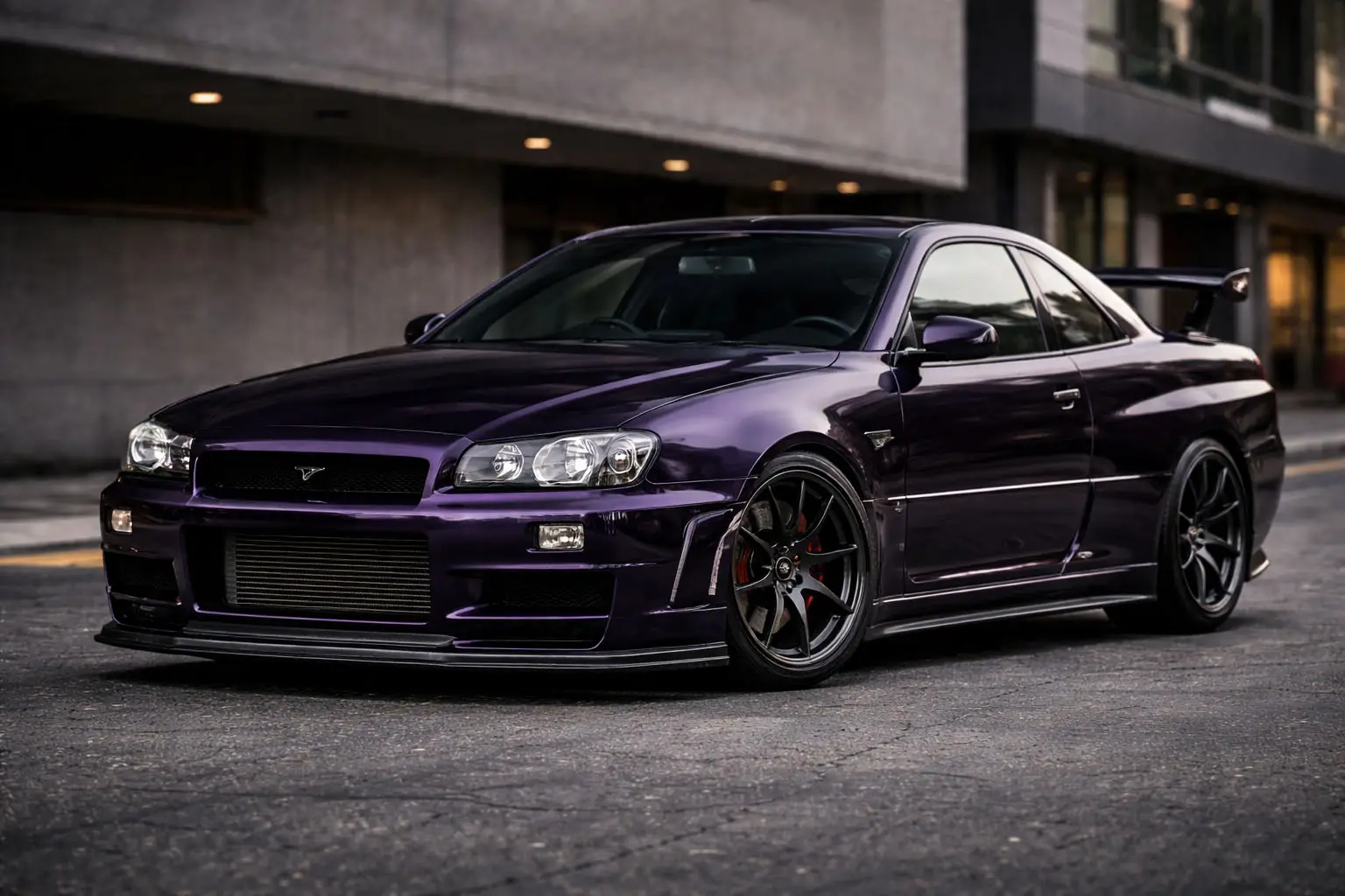 ڕەنگی مۆری نیوەشەو بۆ GTR R34